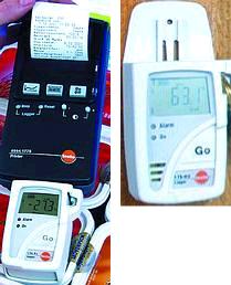 Testo loggers for temperature and humidity